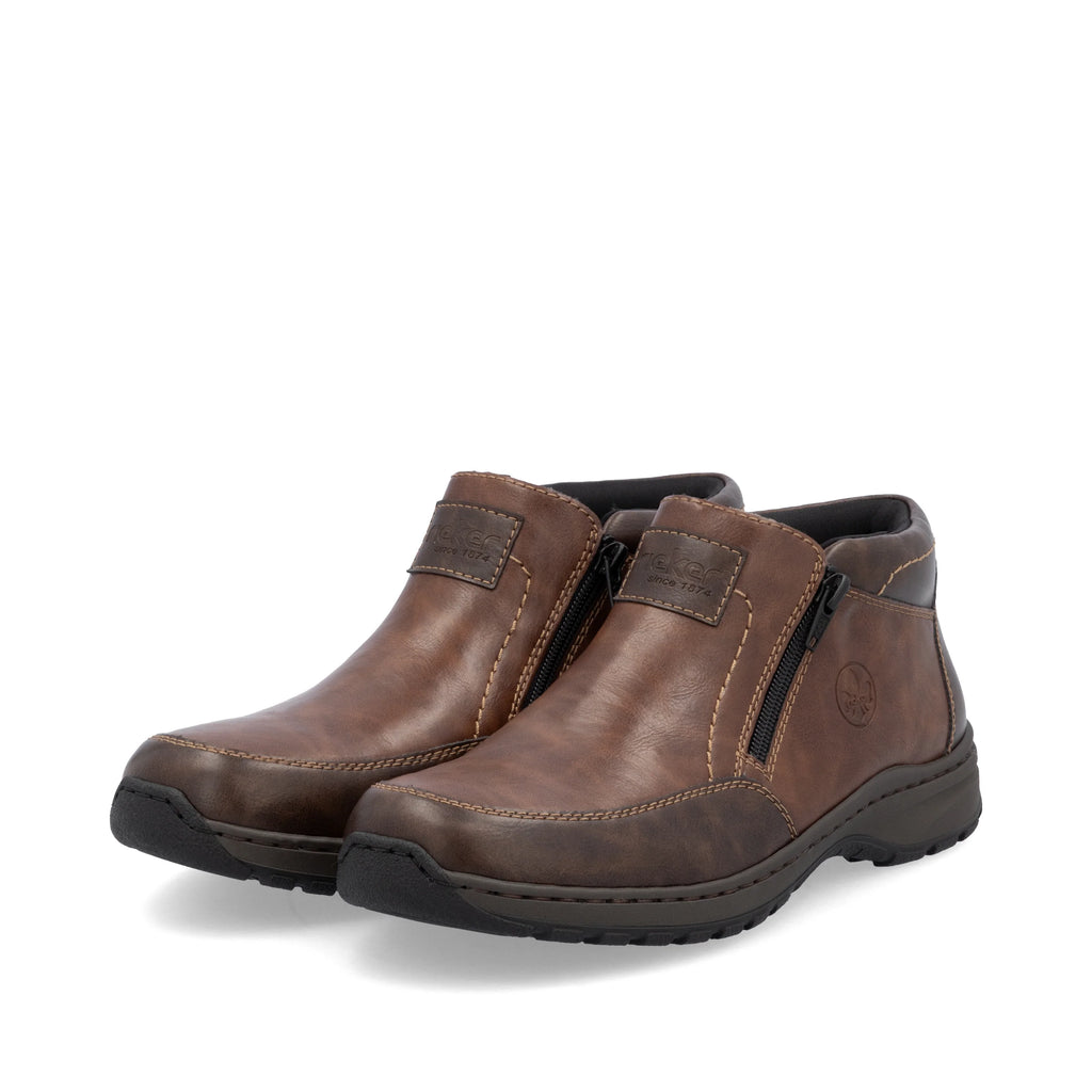 Rieker 03352-24 Mens Zip Ankle Boot Brown