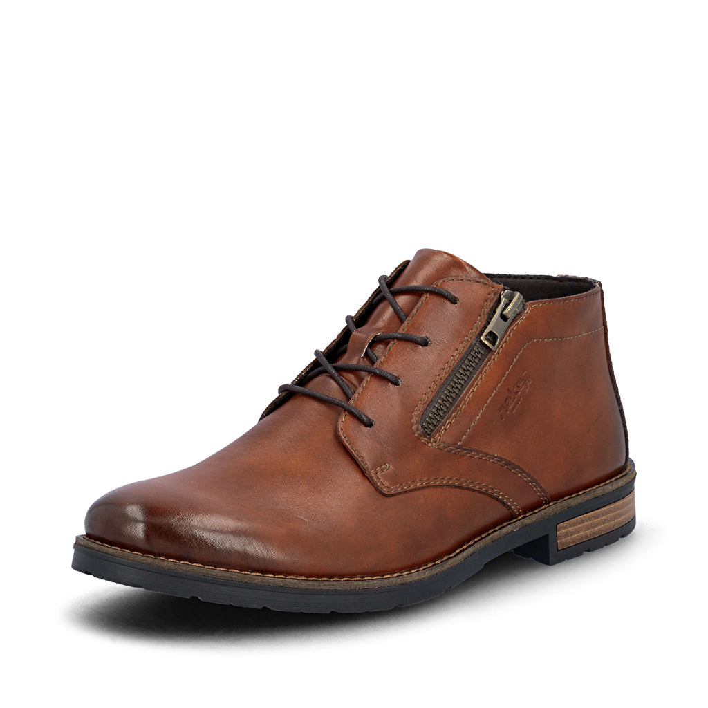 Rieker 14609-24 Mens Lace Up Ankle Boot Tan