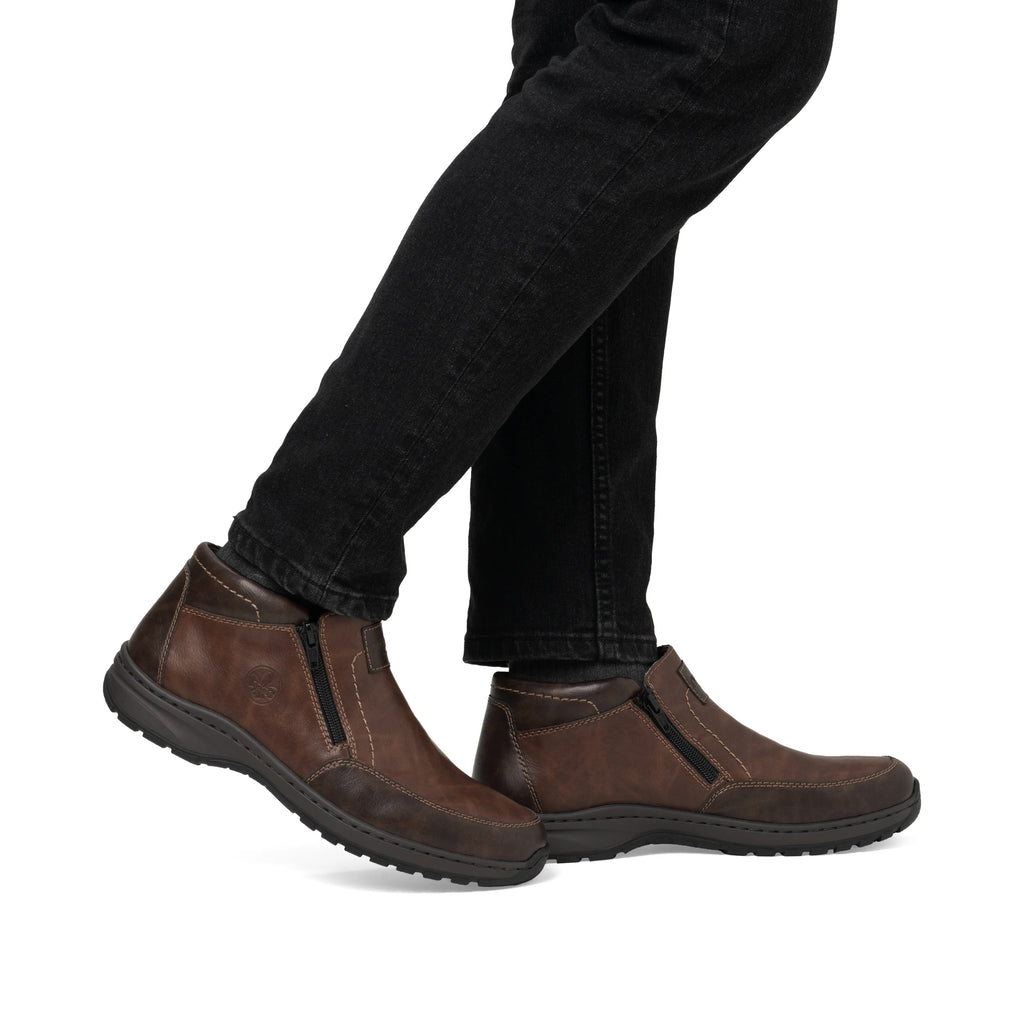 Rieker 03352-24 Mens Zip Ankle Boot Brown