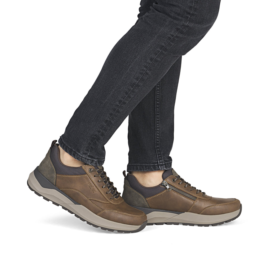 Rieker 06000-22 Mens Lace & Zip Shoe Brown