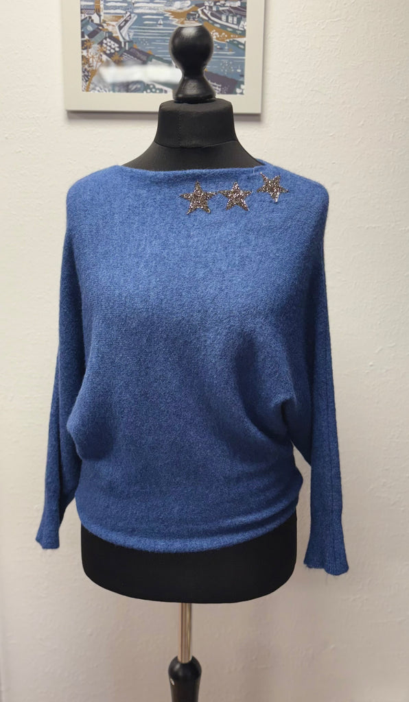 Triple Star Bat Wing Jumper One Size
