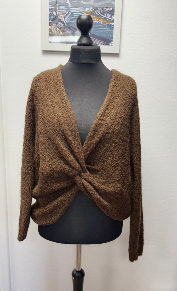 Cross Front Knitted Pullover One Size