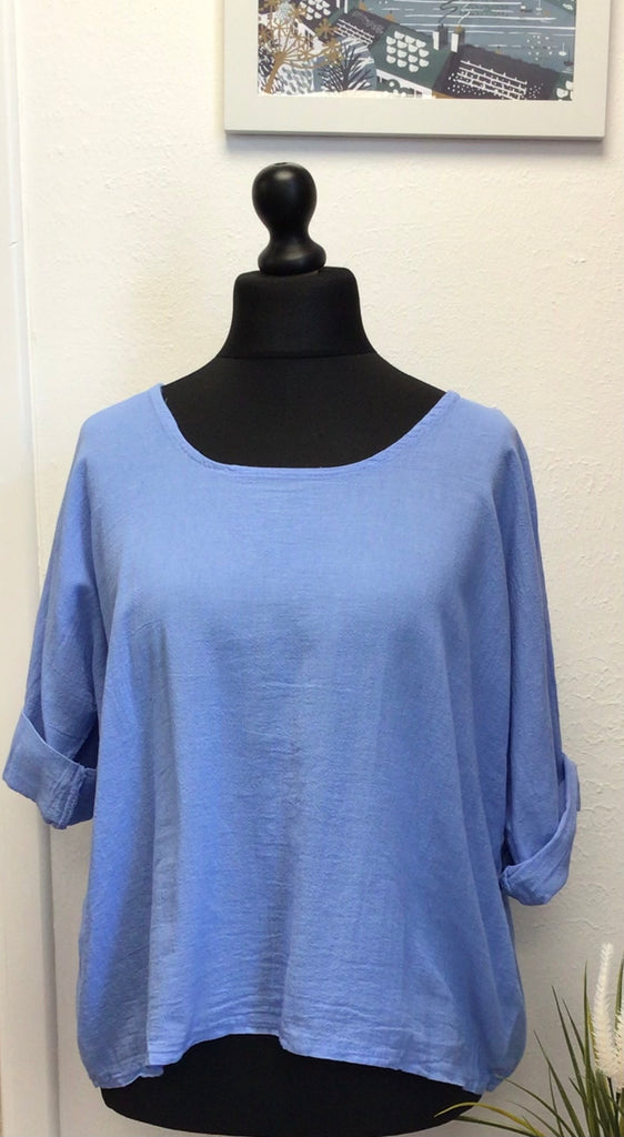 Colette Cotton Scoop Neck Top One Size up to 16