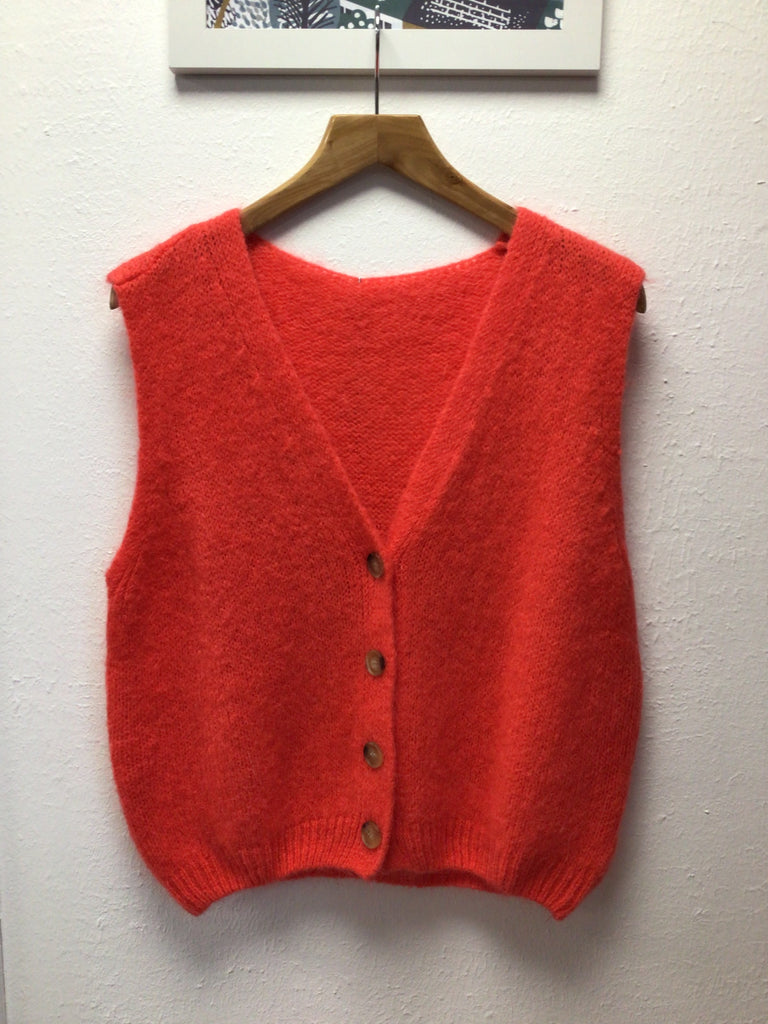 Colette Mohair Button Down Tank Top One Size 8-16