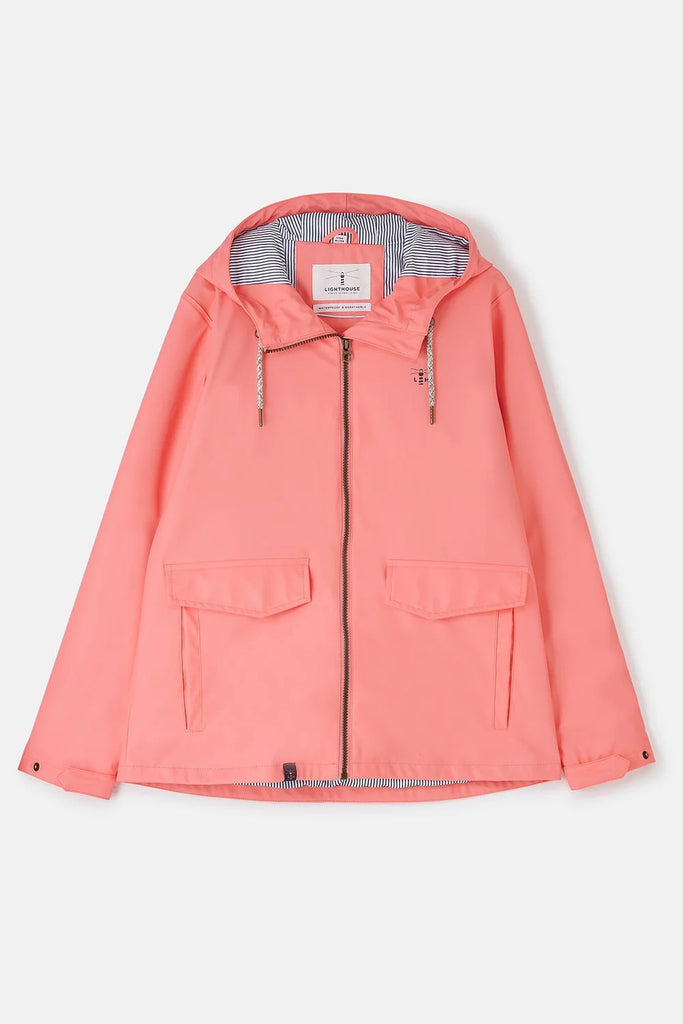 Lighthouse Ladies Lucy Rubberised Waterproof Coat - Sugar Coral