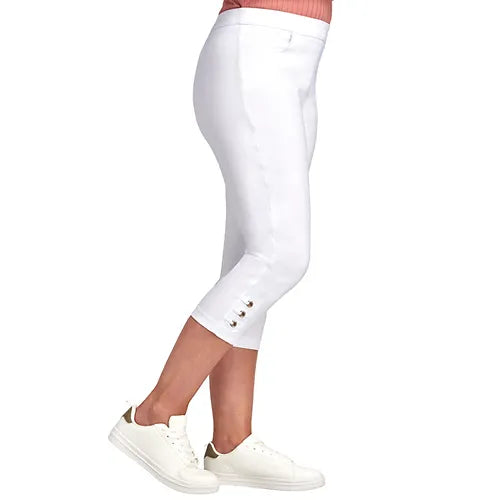 Pinns Figure Sculpting Bangaline Crop Trousers 408C White