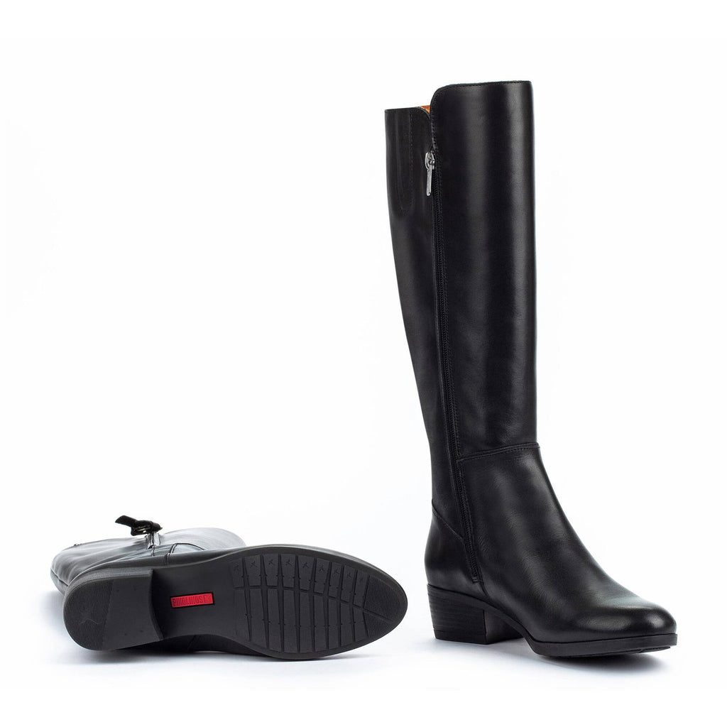 Pikolinos Daroca Ladies Medium Heel Tall Boot Black 9653