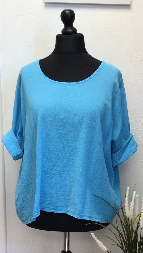 Colette Cotton Scoop Neck Top One Size up to 16