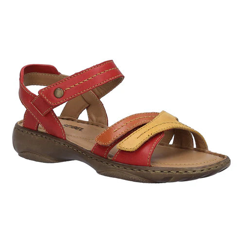 Josef Seibel Debra 62 Ladies Touch Fasten Sandal Red/Multi