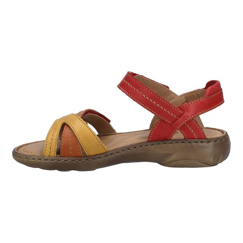 Josef Seibel Debra 62 Ladies Touch Fasten Sandal Red/Multi