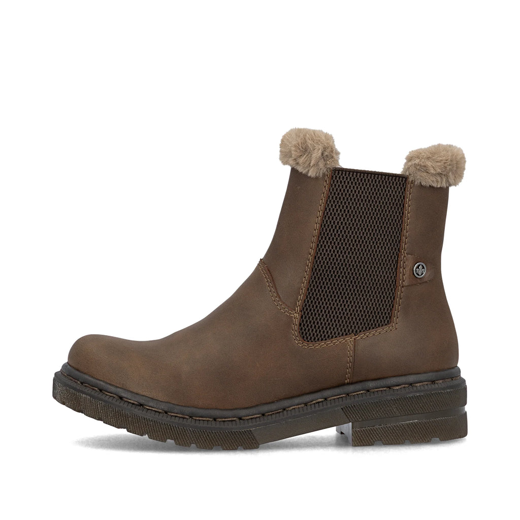 Rieker 78250-22 Ladies Warm lined Ankle Boot Brown