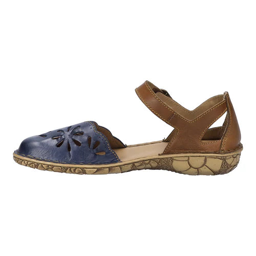 Josef Seibel Rosalie 04 Ladies Touch Fasten Summer Sandal Navy-Tan