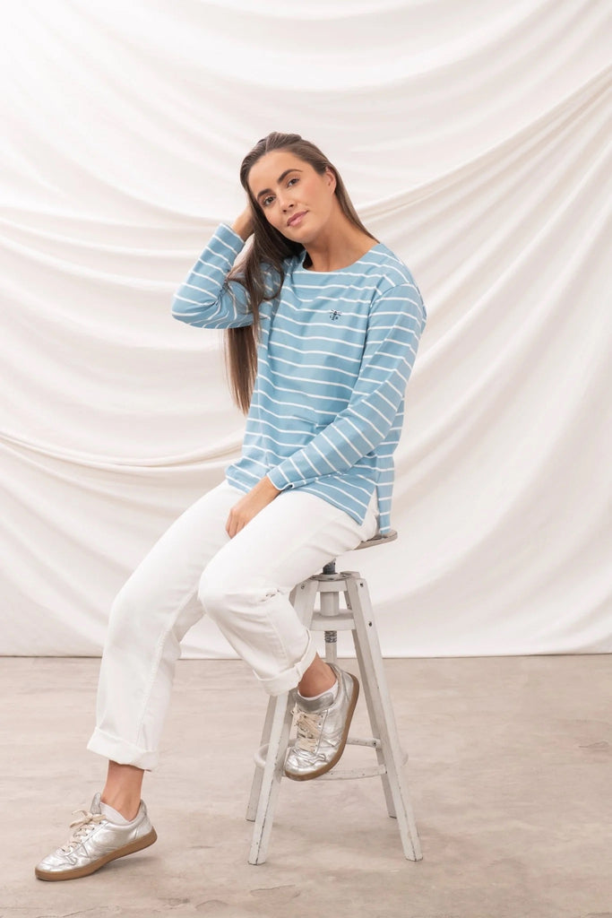 Lighthouse Ladies Causeway II Top - Marine Blue Stripe