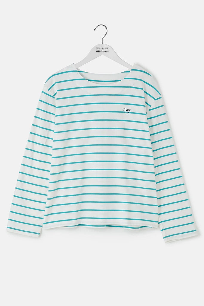 Lighthouse Ladies Causeway II Top - Soft Teal Stripe