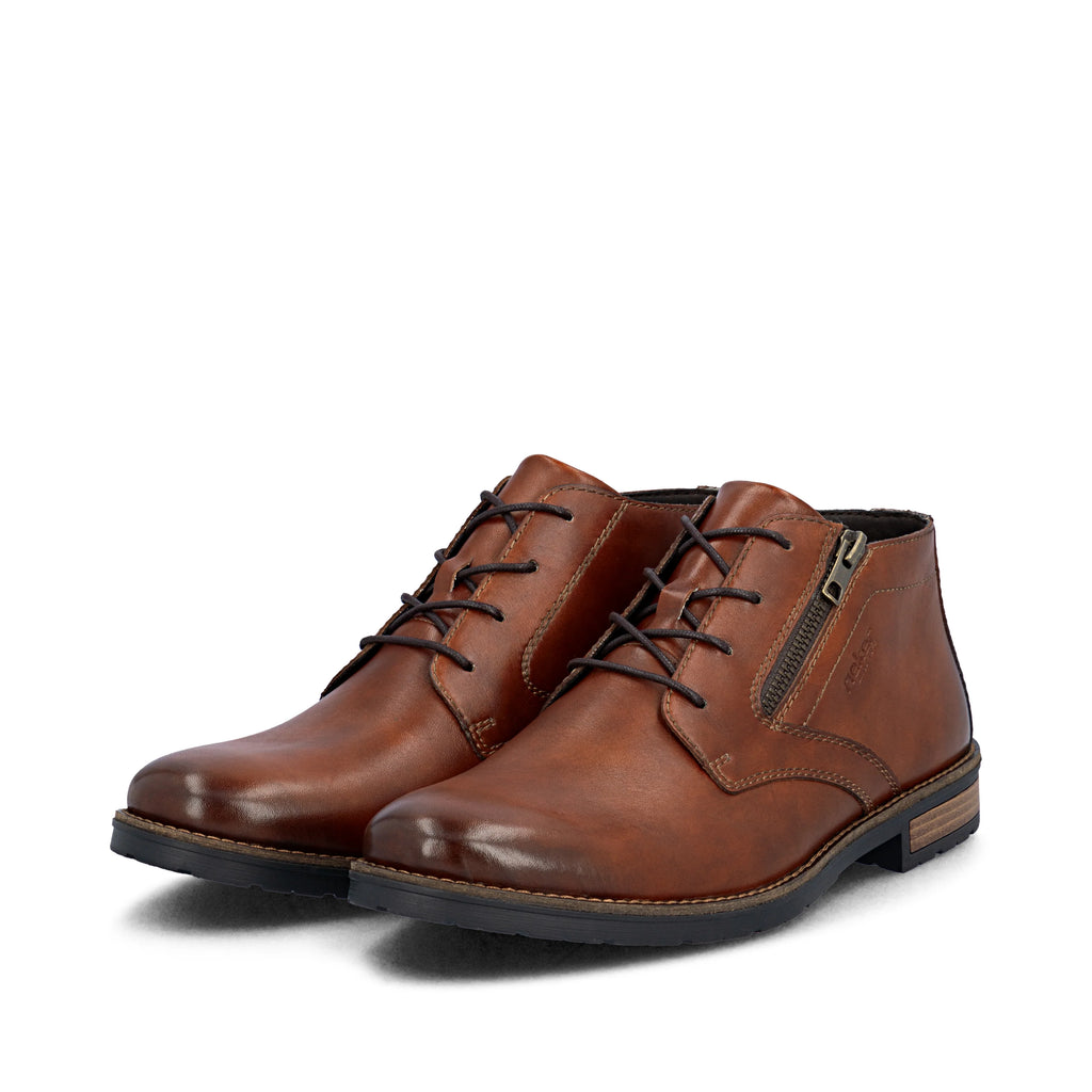 Rieker 14609-24 Mens Lace Up Ankle Boot Tan
