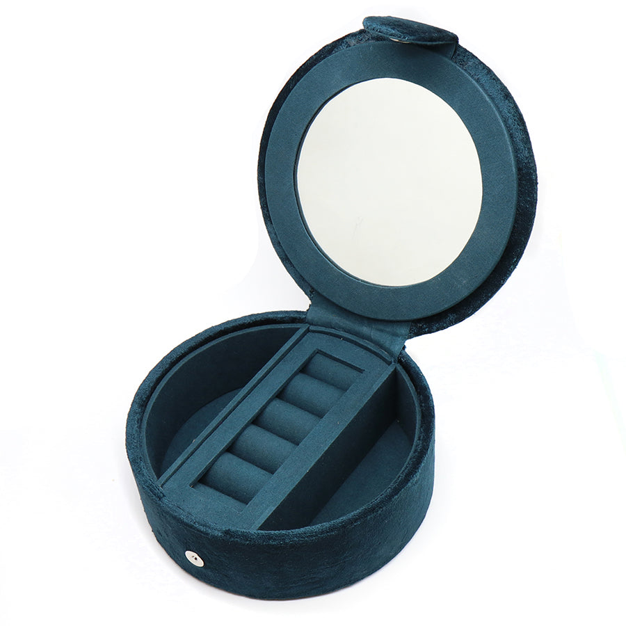 POM Velvet Embroidered Hedgehog Jewellery Box Dark Teal 81706