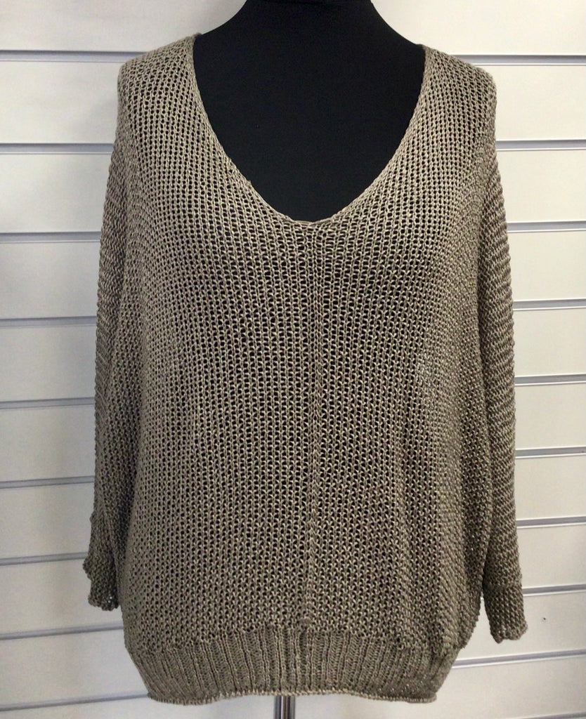 Colette 100% Cotton Loose Knit Top One Size 8-18