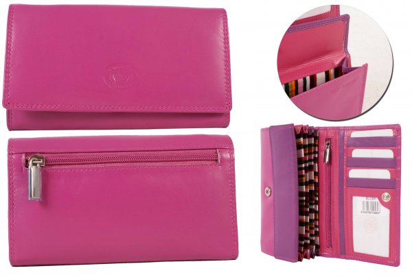 London Leathergoods Large Purse 1055 Assorted Colours