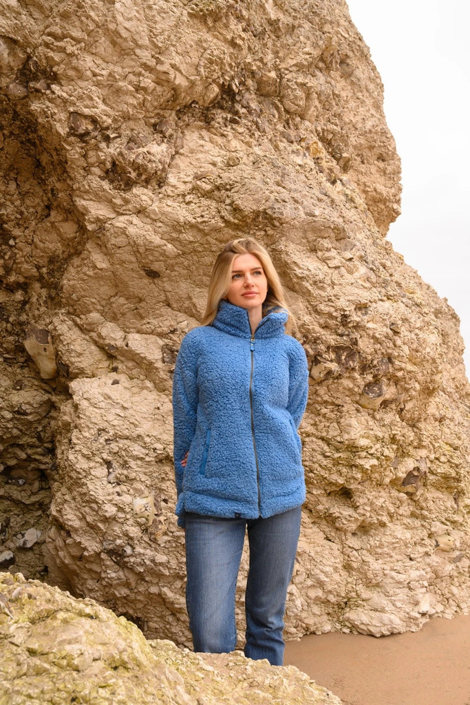 Lighthouse Ladies 'Seashell' Sherpa Fleece - Marine Blue