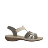 Rieker 65918-64 Ladies Stretch Sandal Champagne Grey
