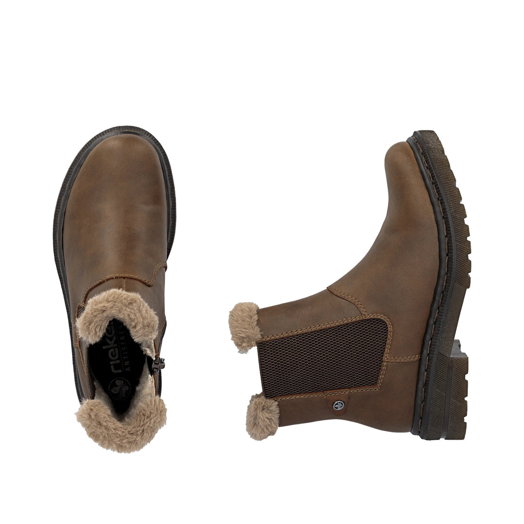 Rieker 78250-22 Ladies Warm lined Ankle Boot Brown