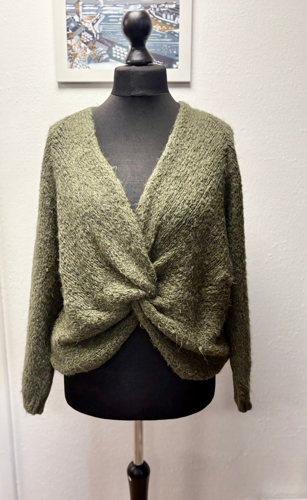 Cross Front Knitted Pullover One Size