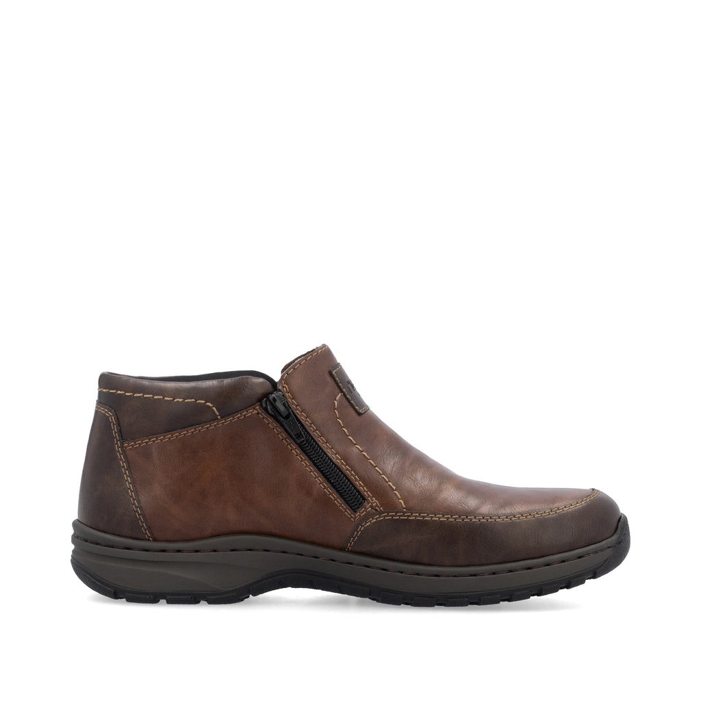 Rieker 03352-24 Mens Zip Ankle Boot Brown