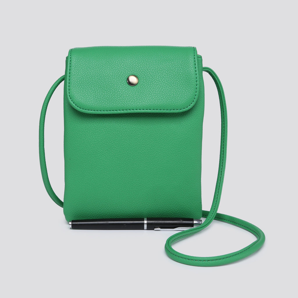 Faux Leather Double Compartment Mini Crossbody Bag 1243