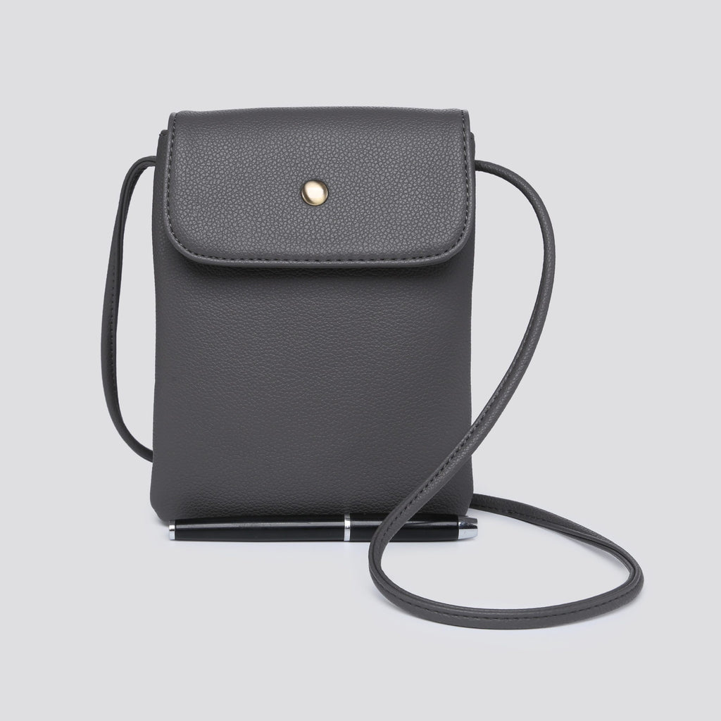 Faux Leather Double Compartment Mini Crossbody Bag 1243