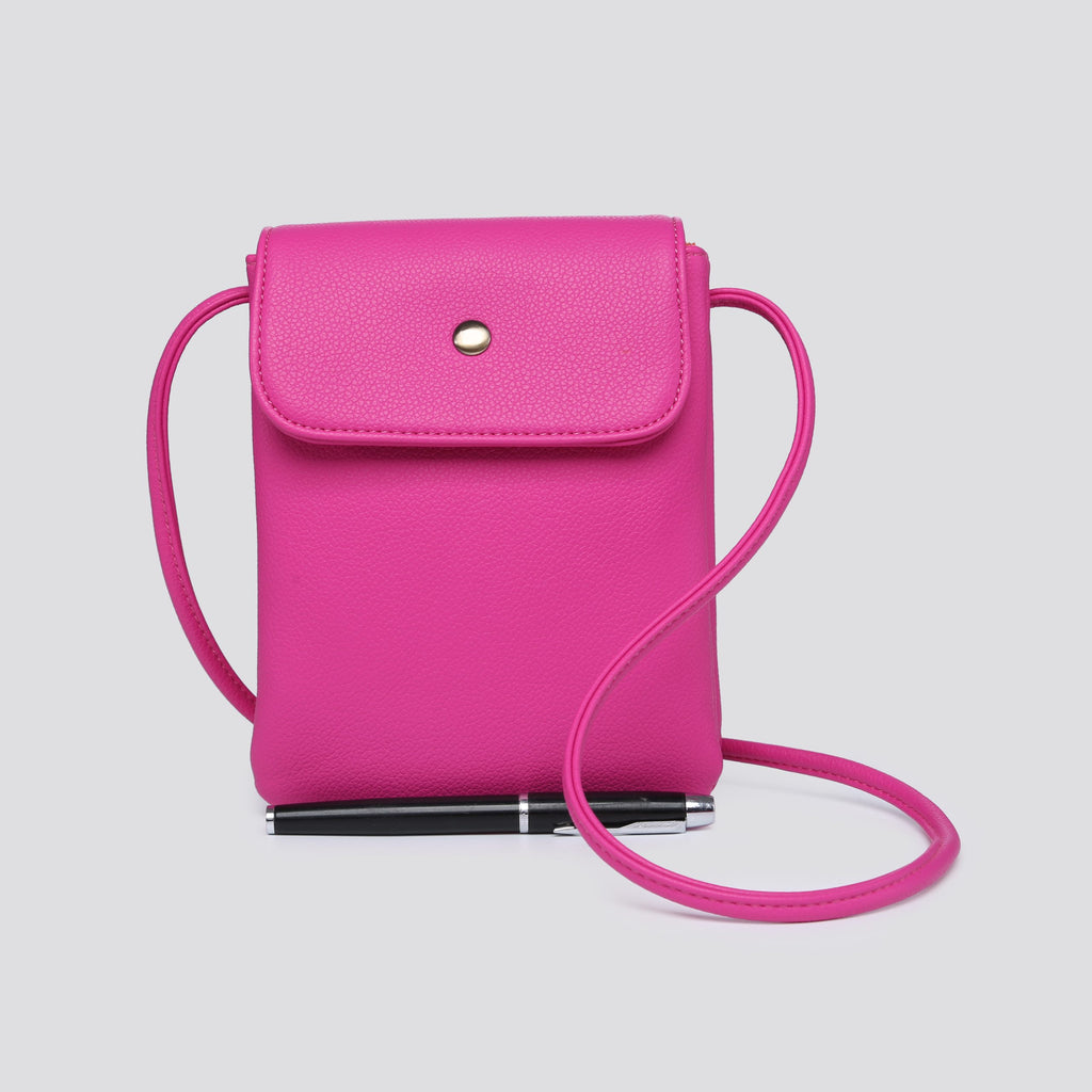 Faux Leather Double Compartment Mini Crossbody Bag 1243