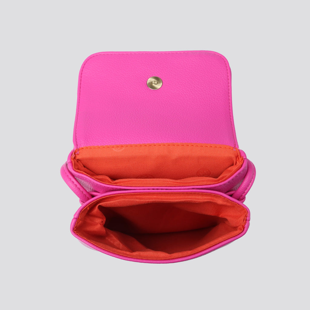 Faux Leather Double Compartment Mini Crossbody Bag 1243