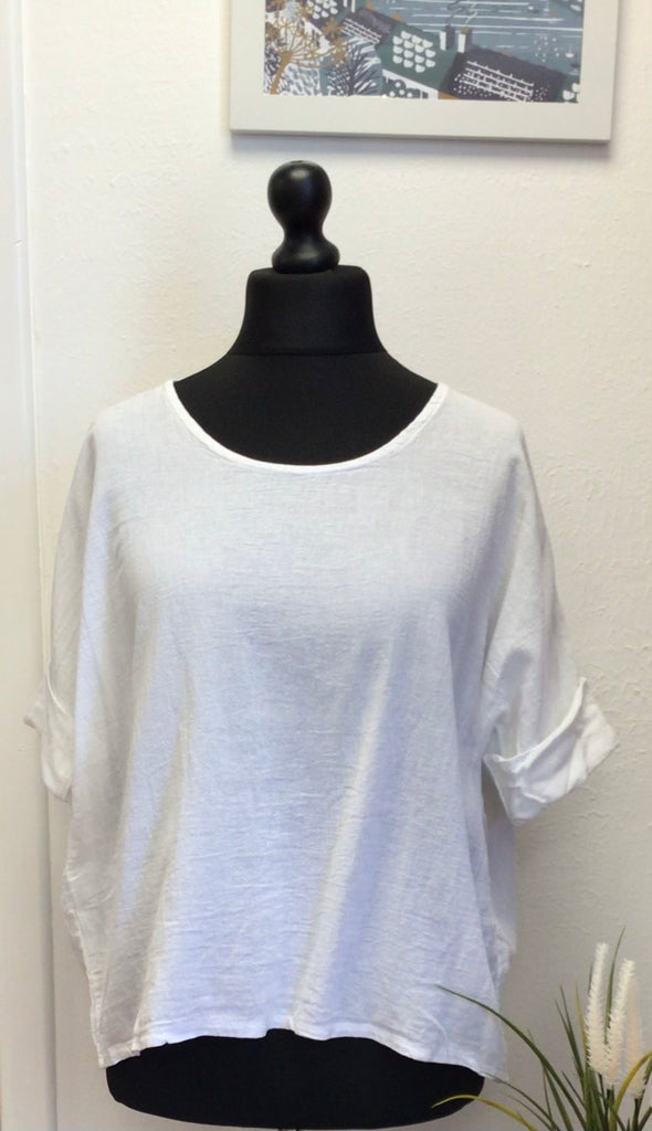 Colette Cotton Scoop Neck Top One Size up to 16