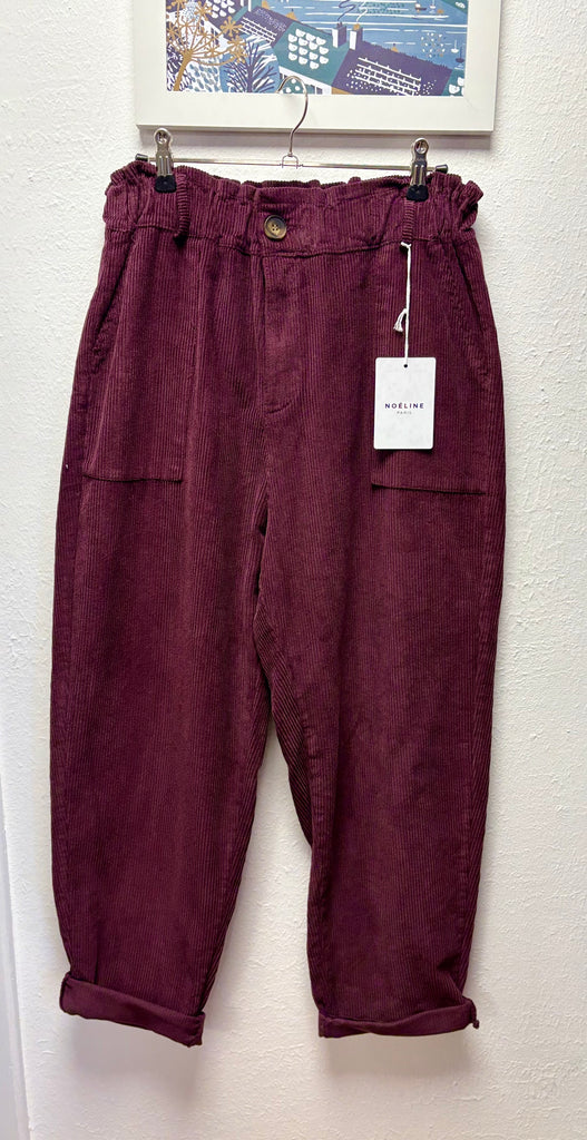 Chunky Cord Carrot Leg Trousers One Size