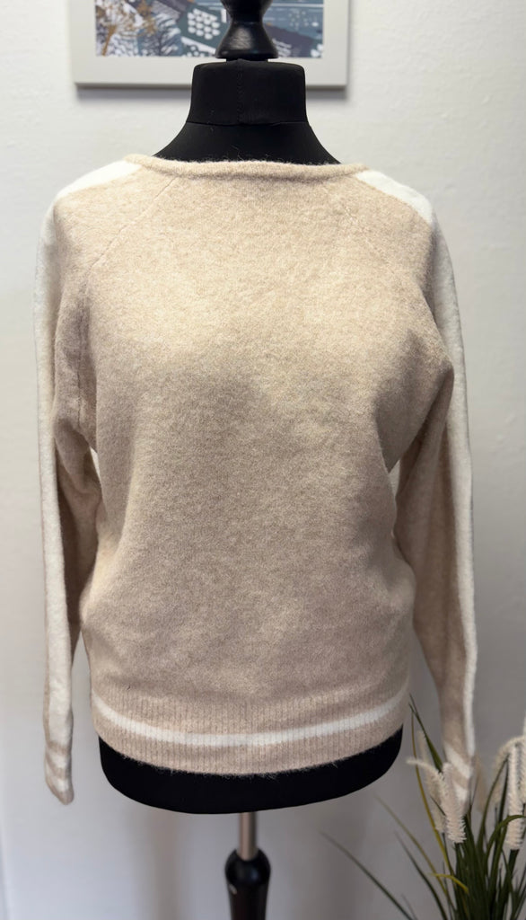 Soft Knit V Back Bow Jumper One Size