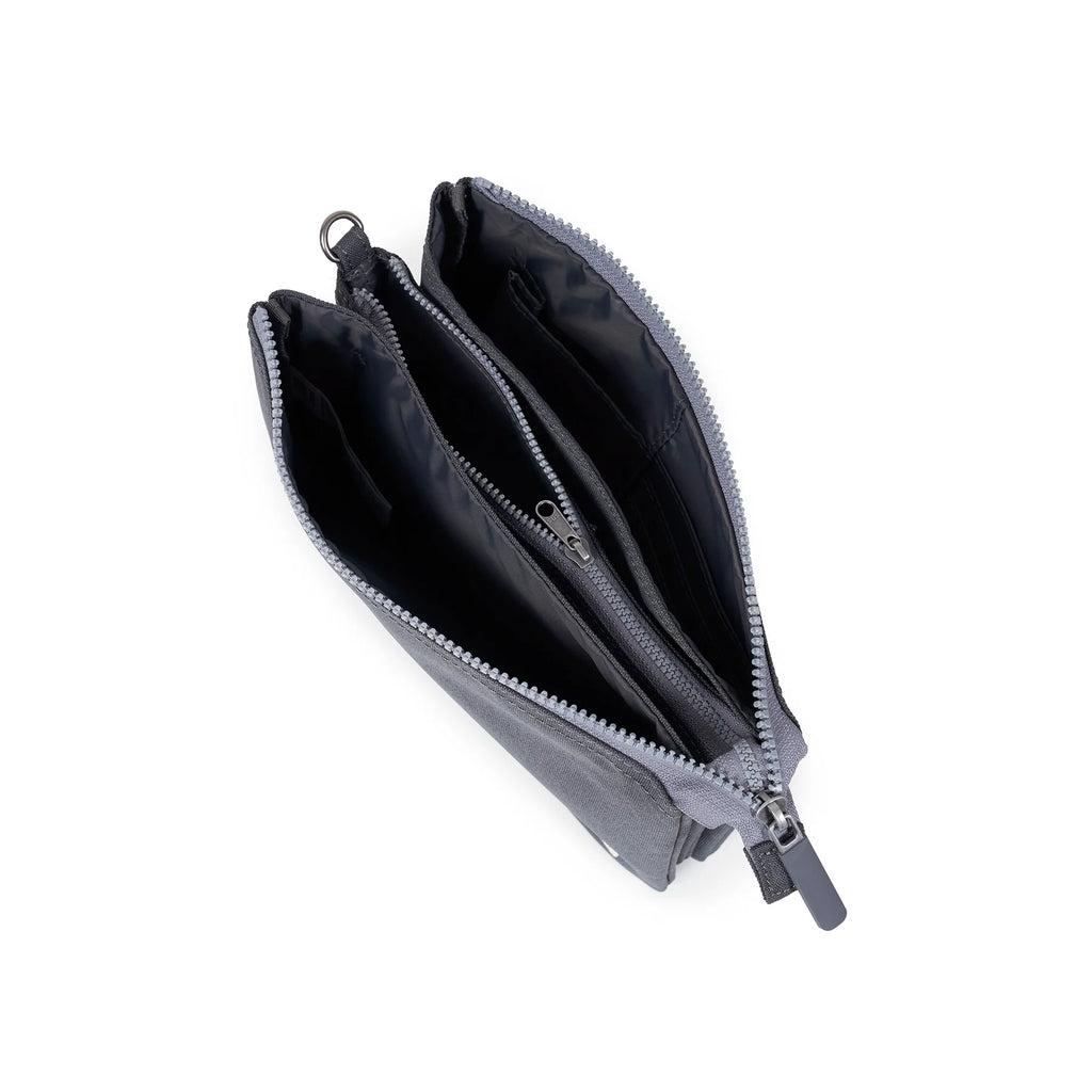 Roka Carnaby Crossbody XL Faded Black Recycled Canvas