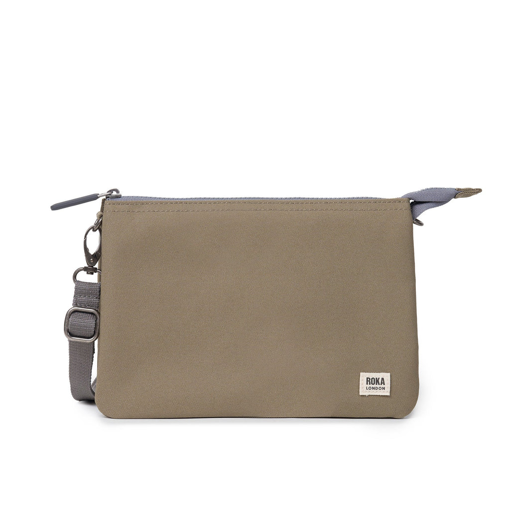 Roka Carnaby Crossbody XL Taupe Recycled Canvas
