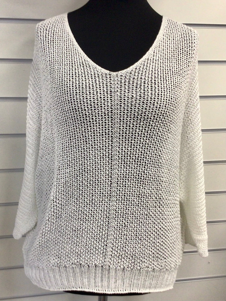 Colette 100% Cotton Loose Knit Top One Size 8-18