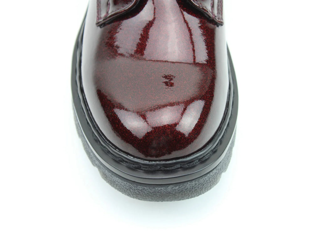Heavenly Feet Justina2 Glitter Boots Burgundy