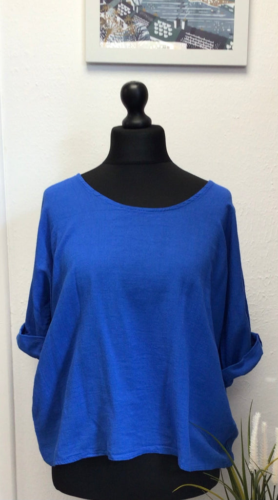 Colette Cotton Scoop Neck Top One Size up to 16