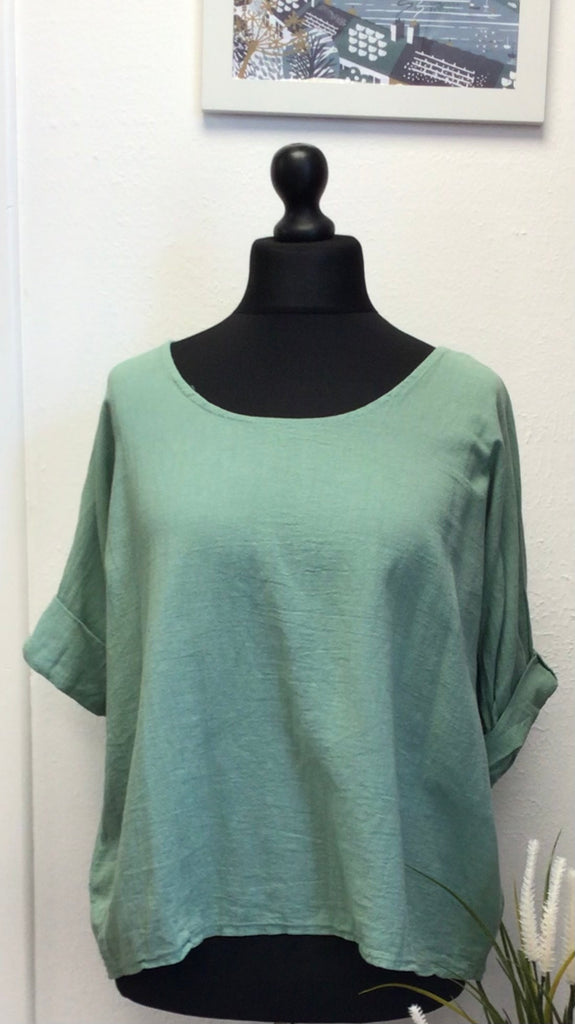 Colette Cotton Scoop Neck Top One Size up to 16