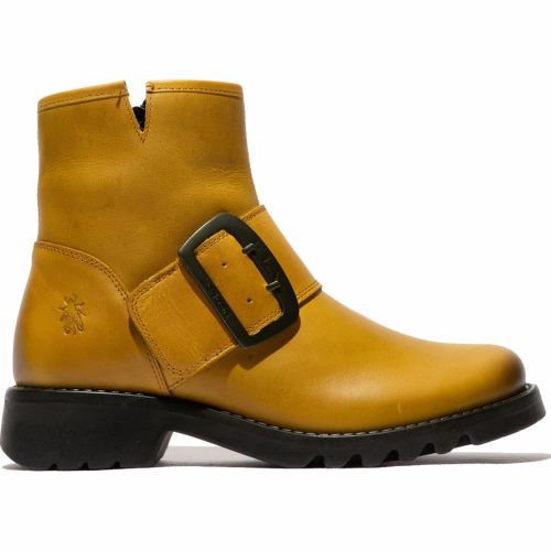 Fly London Rily Ladies Ankle Boot Rug Mustard