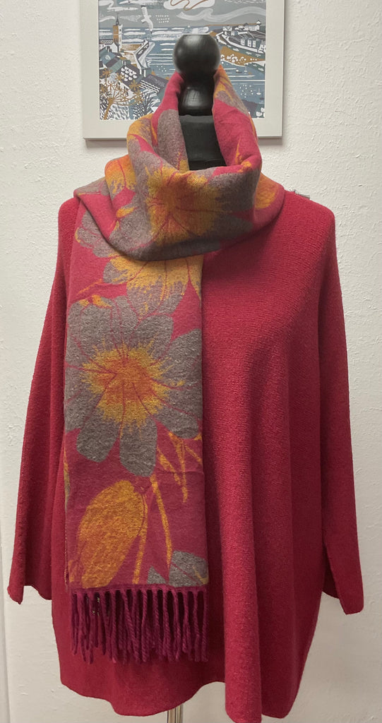 Soft Knit Seam Sleeve Round Neck Jumper Relaxed Fit One Size 12-22