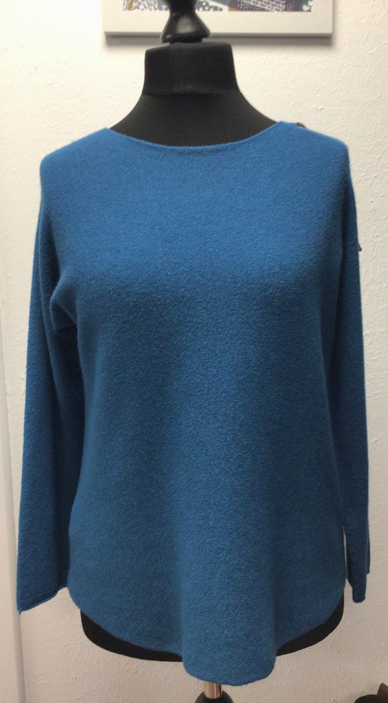 Round Neck Soft Knit  Seam Sleeve One Size