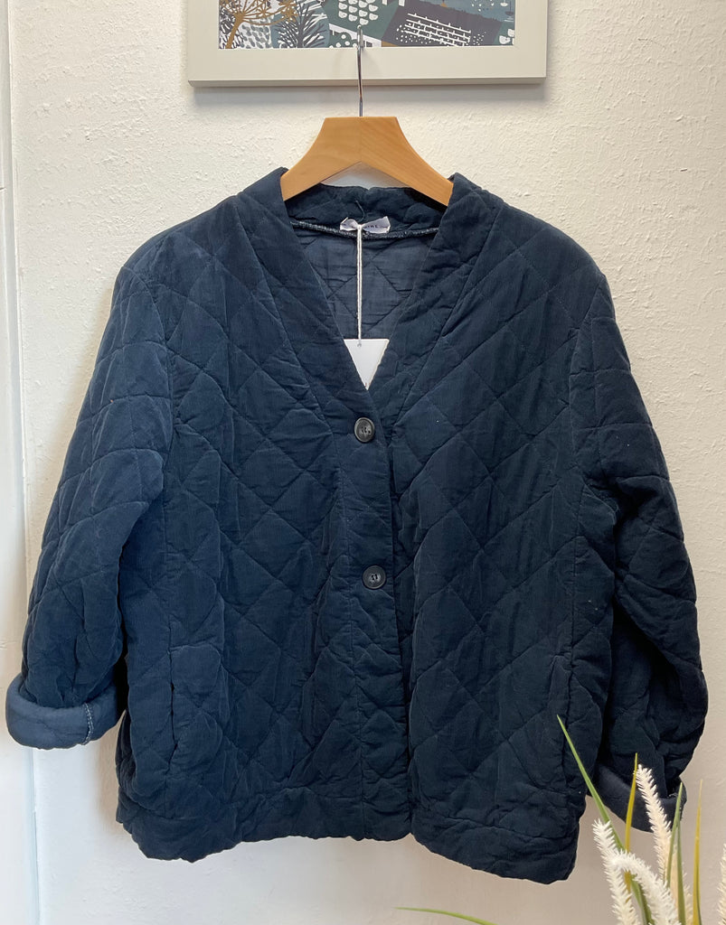 Ladies Fine Cord Quilted Jacket One Size 8 - 16
