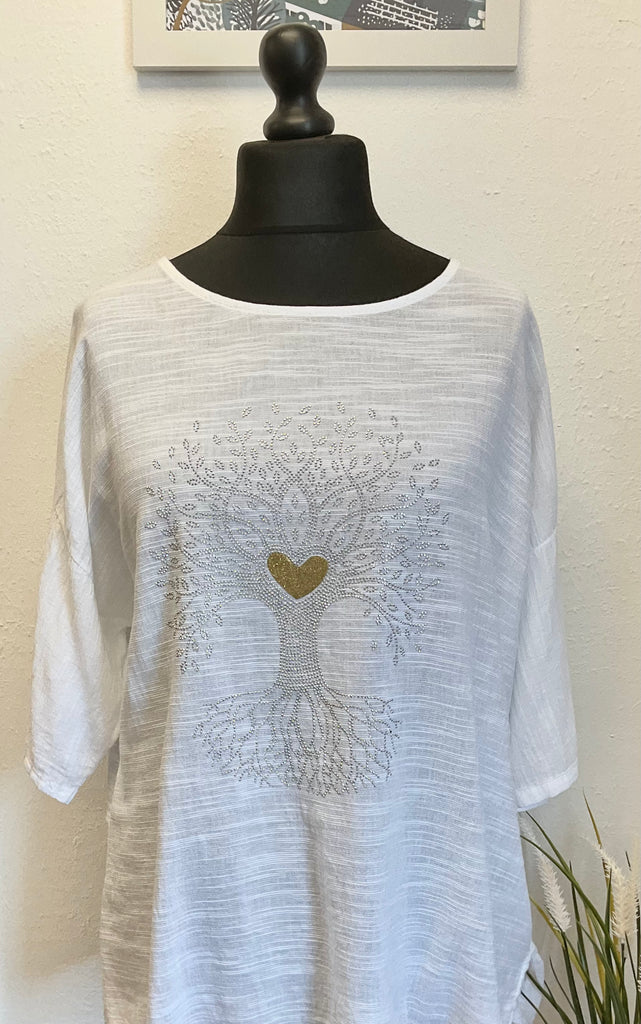 Tree of Life Pure Cotton Top One Size 8-18