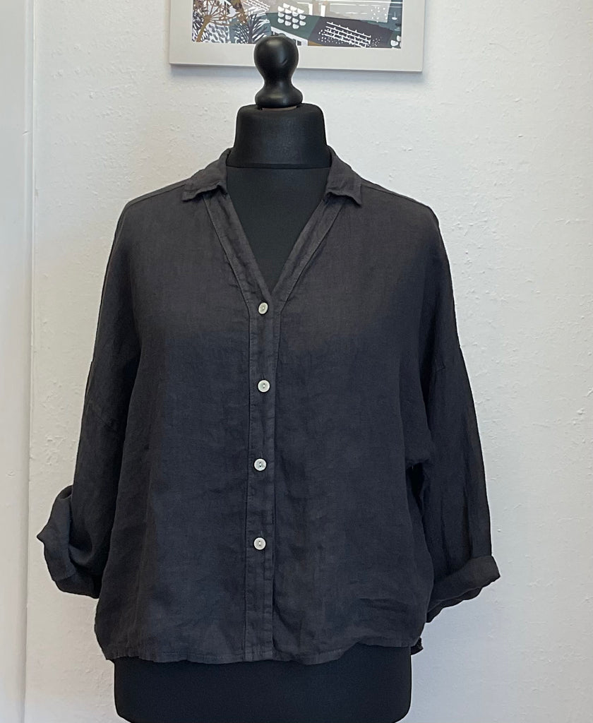 Colette Linen Collared Shirt Button Front