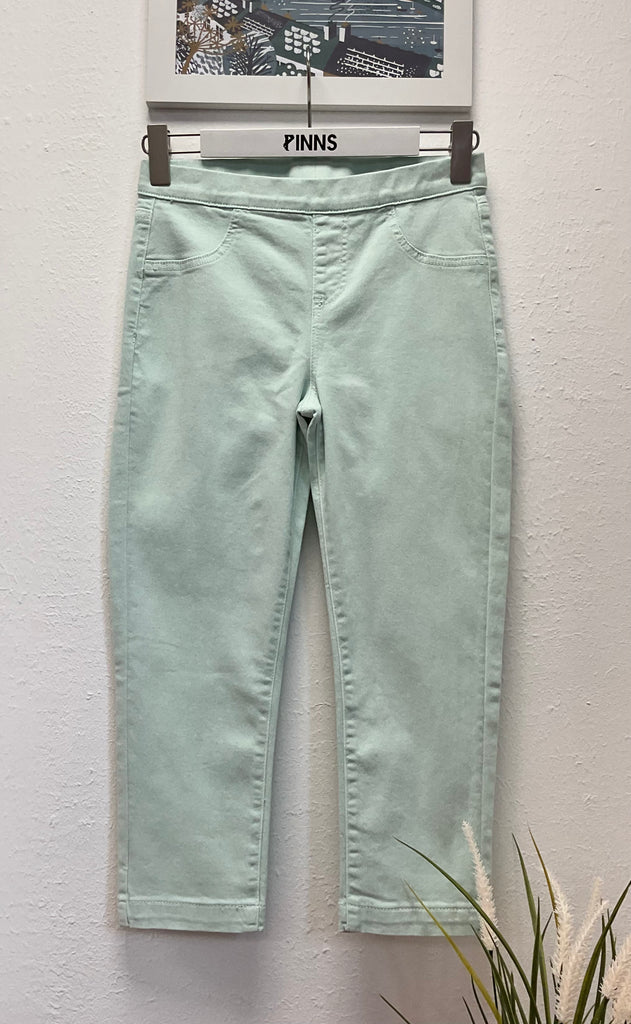 Pinns Pull Up Stretch Crop Trouser 580C  Mint