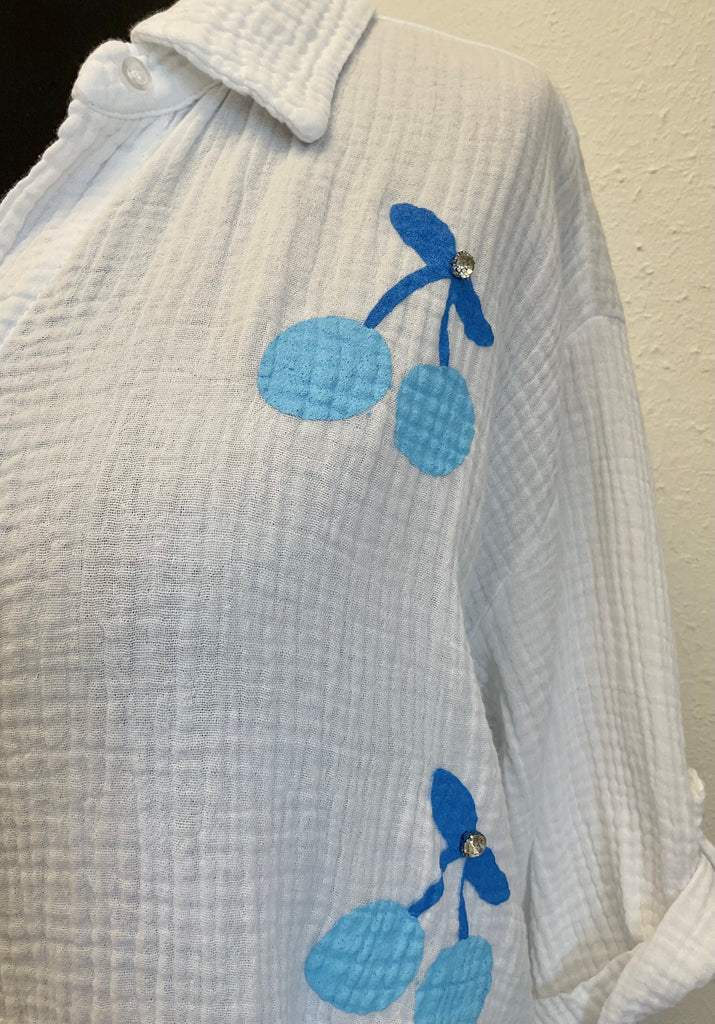 Cherry Cheesecloth Shirt One Size 8-16