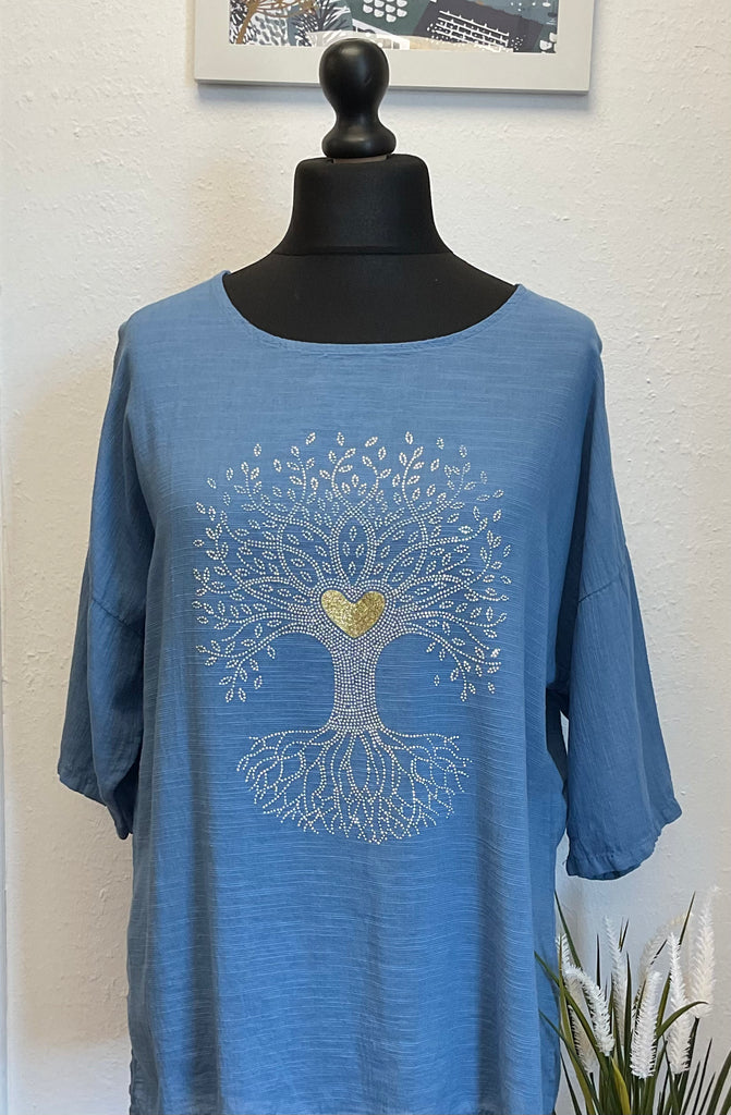 Tree of Life Pure Cotton Top One Size 8-18