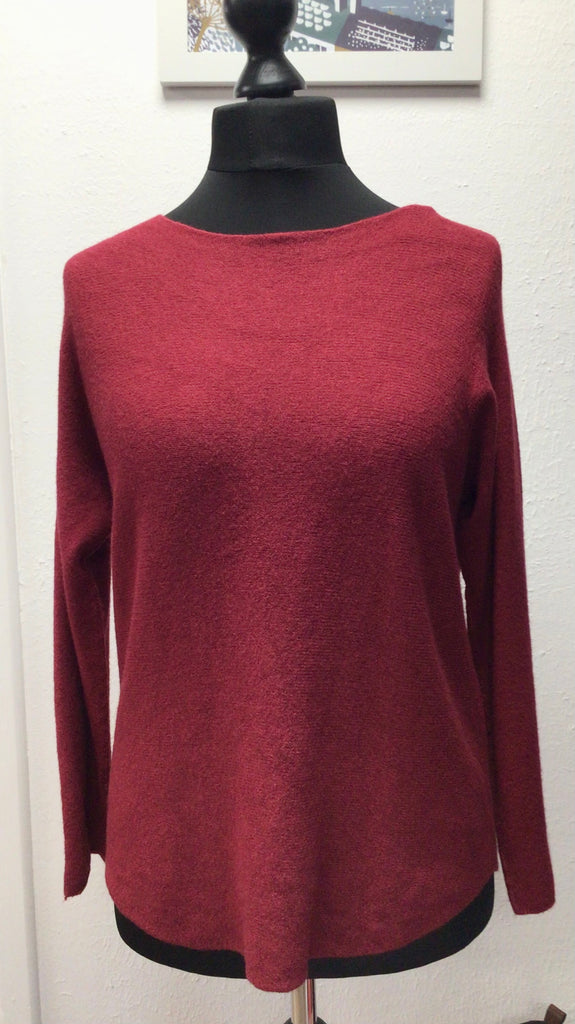 Round Neck Soft Knit  Seam Sleeve One Size